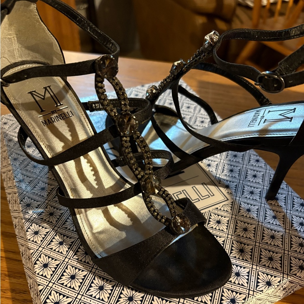 Black Marinelli Heels Size 7